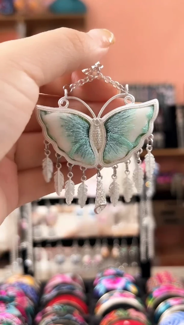 织绣艺枝独绣老绣饰品40