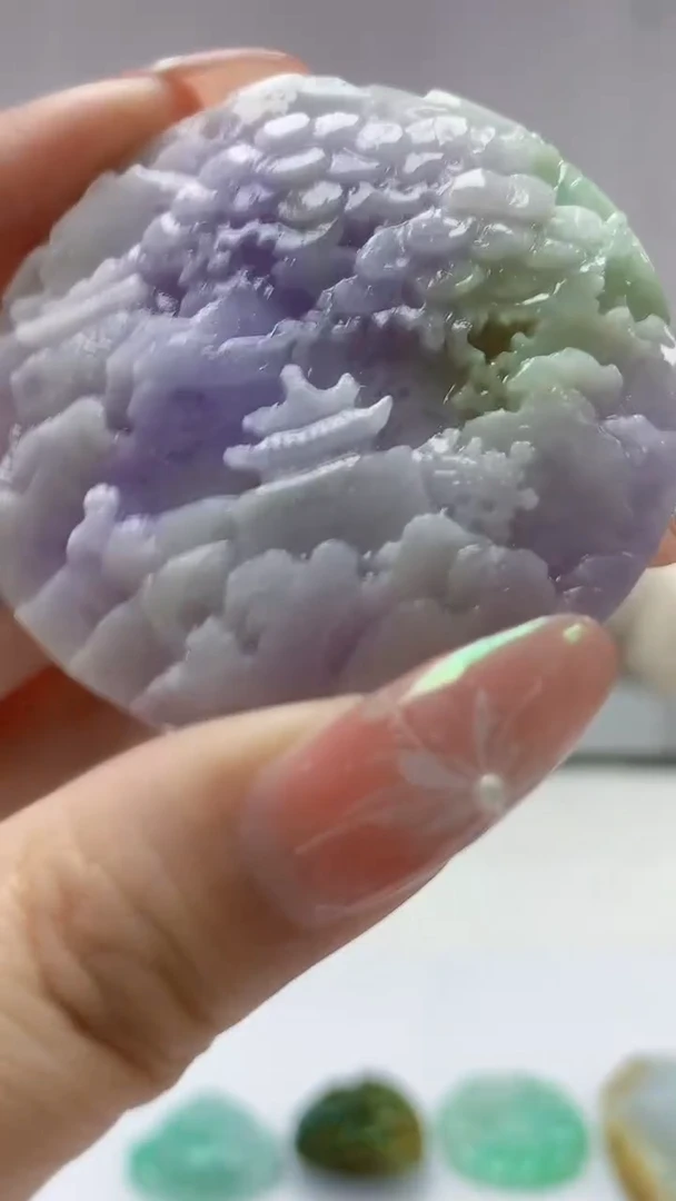 【闪购商品】定制翡翠未镶嵌4829DD-毛货挂件5