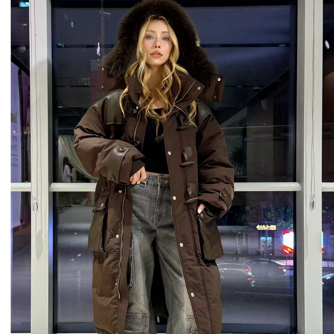 FORDARE/福蝶 学院风牛角扣羽绒服4599