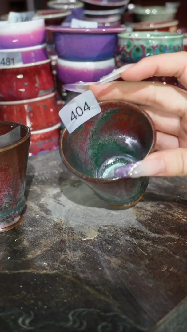 摆件陶精品窑变钧瓷茶器