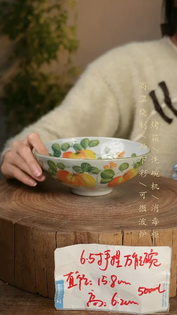 碗瓷景德镇手工手绘高温瓷釉下彩