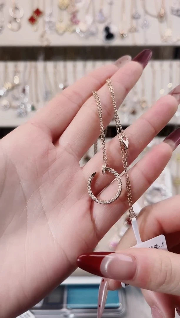 【闪购商品】钻石颈饰18K金镶嵌18K金镶嵌钻石 K玫