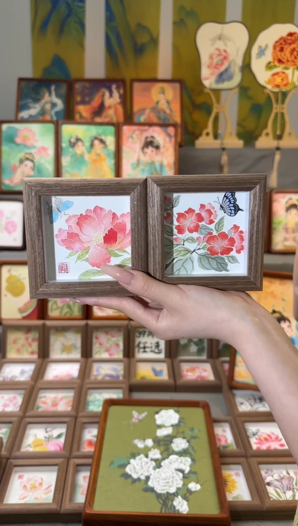 国画小芍药 小海棠 一组11