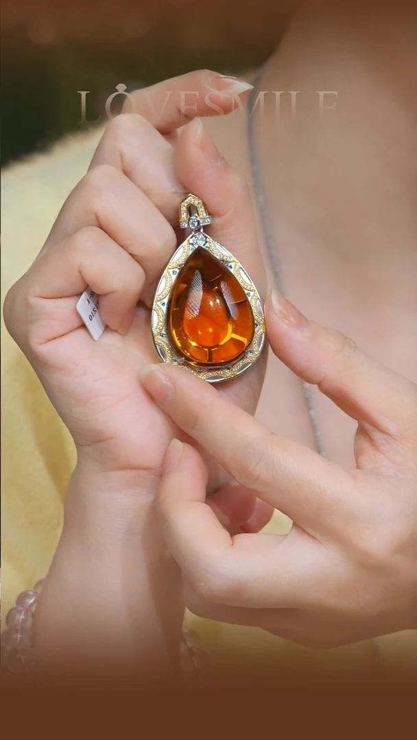 吊坠(不含链)银S925镶嵌黄晶117