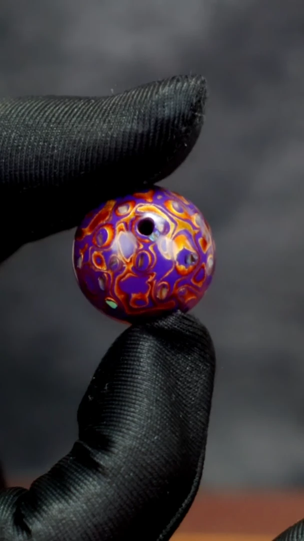 疯子大漆紫金螺钿20mm