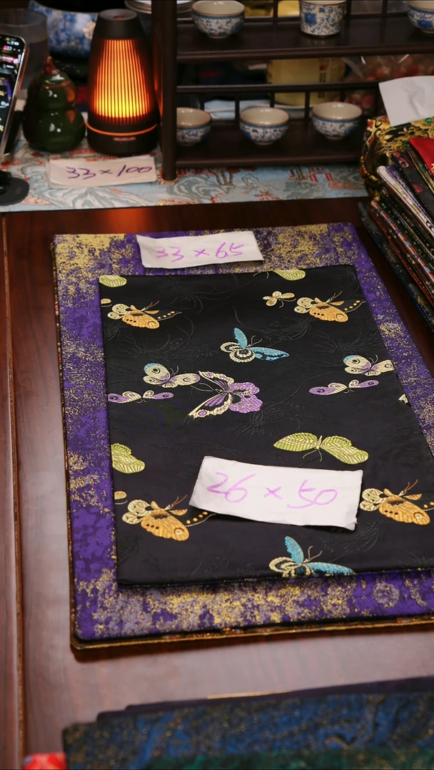 【梦幻蝴蝶双面】中国风干泡织锦茶席26*50