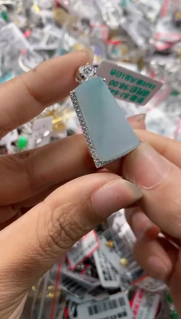 银S925镶嵌戒指翡翠999----10
