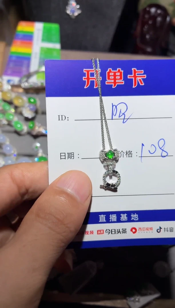 翡翠银S925镶嵌颈饰 昭昭