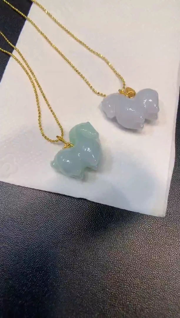 吊坠(赠链)未镶嵌翡翠马马套链 多样性发一件