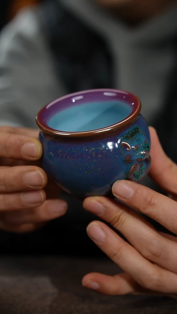 118-1铜系青蓝瑞兽杯