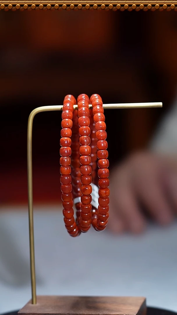 未镶嵌手链南红玛瑙瓦西原矿6*7多圈34010277