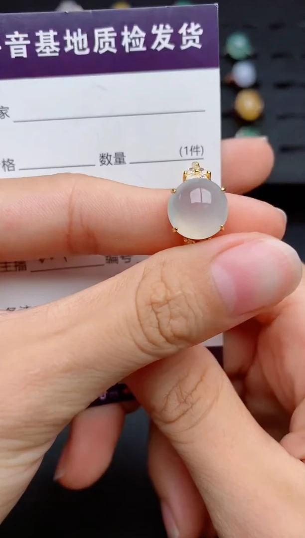 银S925镶嵌戒指翡翠1