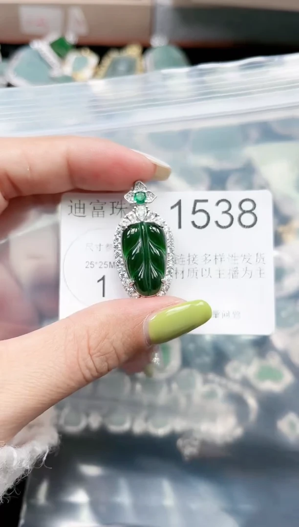 【闪购商品】翡翠颈饰未镶嵌赠皮绳1538