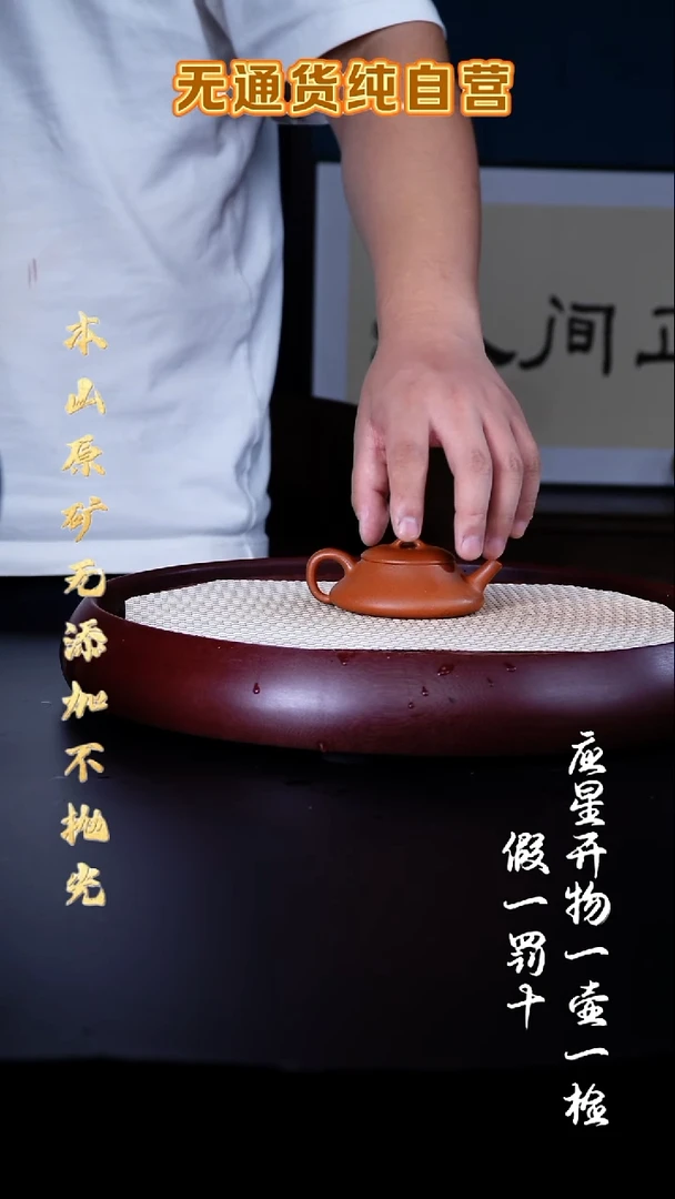 茶壶紫砂黄龙山朱泥隐瓢90CC