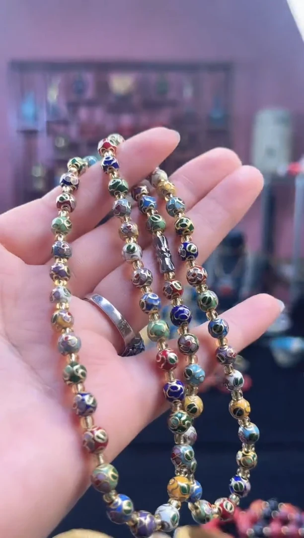 非遗 景泰蓝项链 0.6 多宝