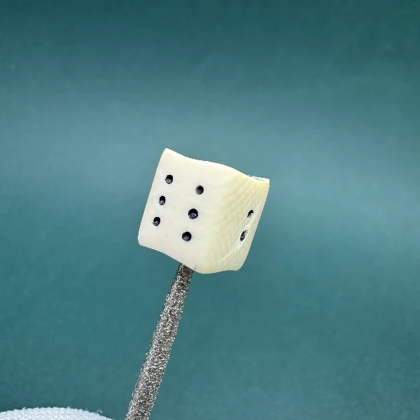 D1680天然猛犸牙 骰子12配饰 支持鉴定假一罚四