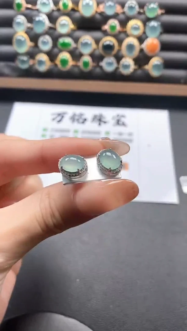 银S925镶嵌戒指翡翠51511