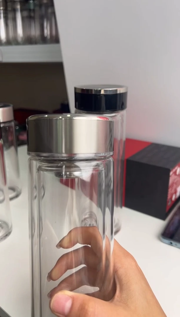 【闪购商品】双层高档395ml高硼硅茶杯