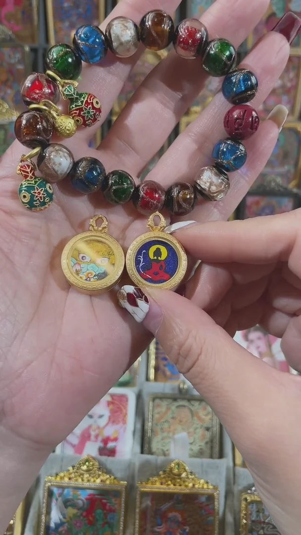 【闪购商品】黄c药师双面琉璃珠