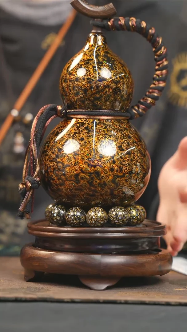 【闪购商品】YK161漆艺酒葫芦不包手串及旋转底座