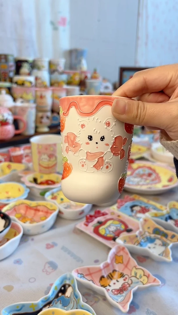 摆件陶景德镇陶瓷手绘微瑕