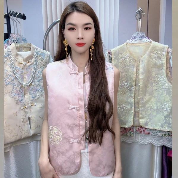 【金陌玉瓷】显白 自信阳光国风春秋薄款中国风复古马甲背心女