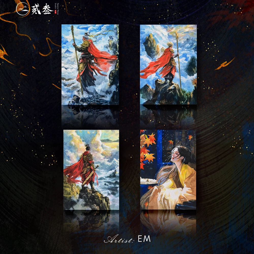 贰叁文创工作室《京华雅韵》系列手绘卡