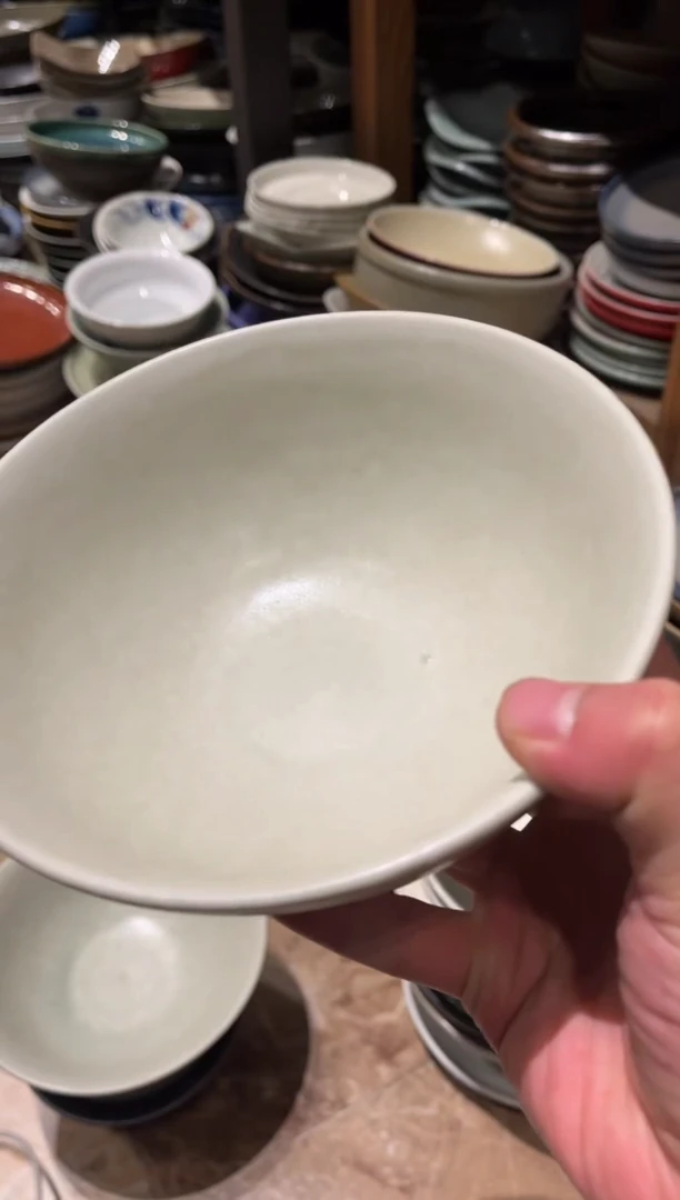 【闪购商品】瓷片75 微瑕茶青面碗1个