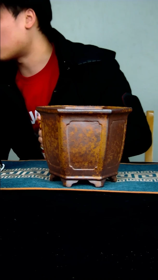 【闪购商品】紫砂花盆17*15*13.5内径紫砂花盆