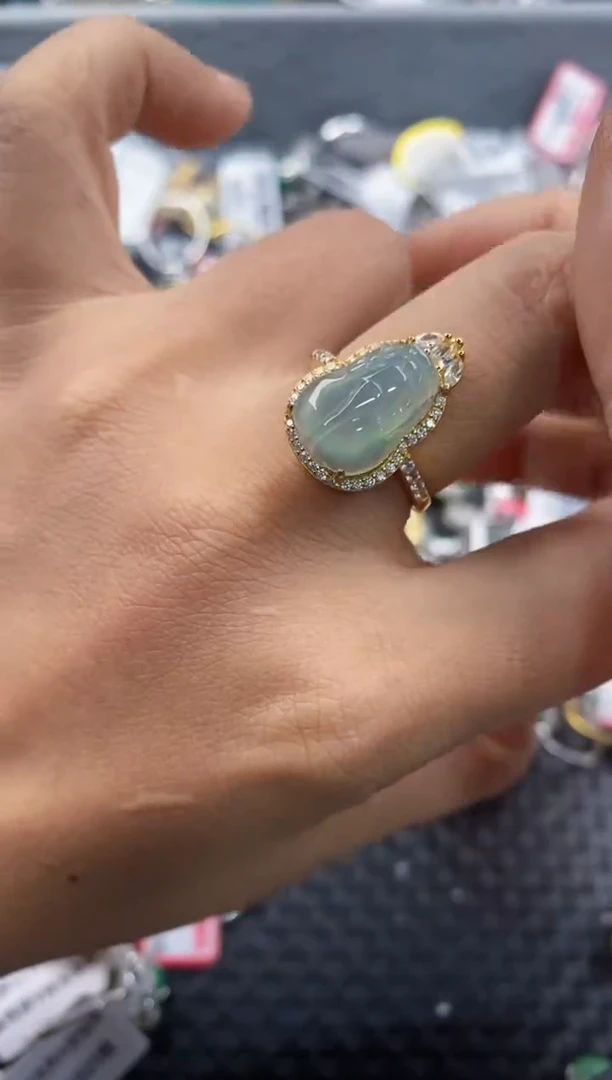 银S925镶嵌戒指翡翠777     6