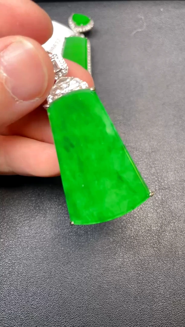 吊坠(不含链)银S925镶嵌翡翠吊坠