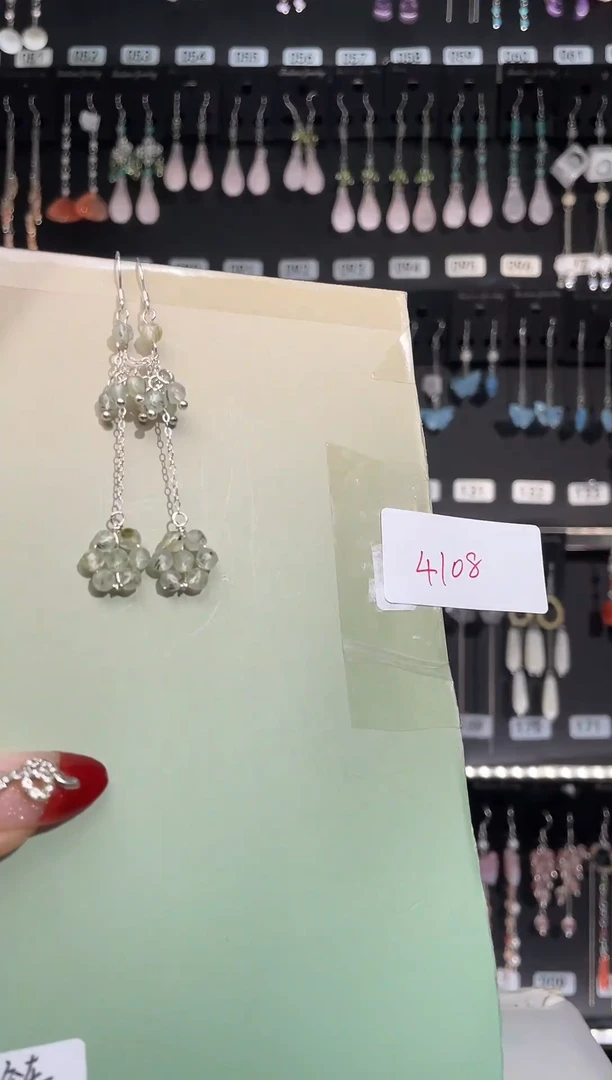 【闪购商品】紫晶耳饰银S925镶嵌喜欢拍