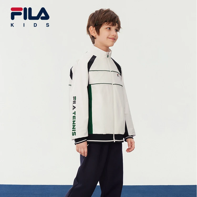 FILA斐乐童装男童秋季新款潮酷专业网球运动连帽外套K12B533727F