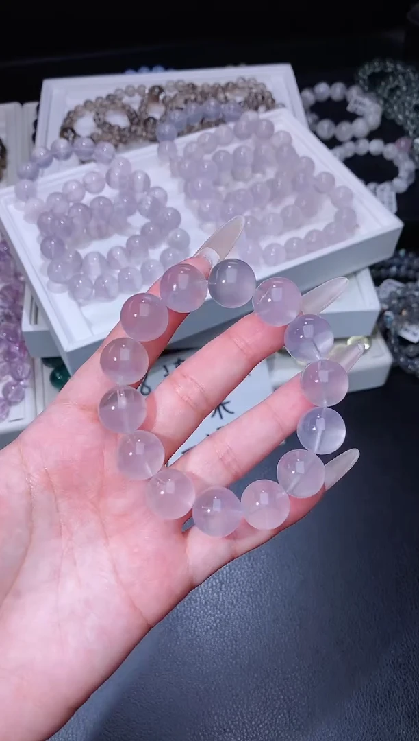 手链未镶嵌萤石617.3剥皮葡萄萤石手串 多样性发其一