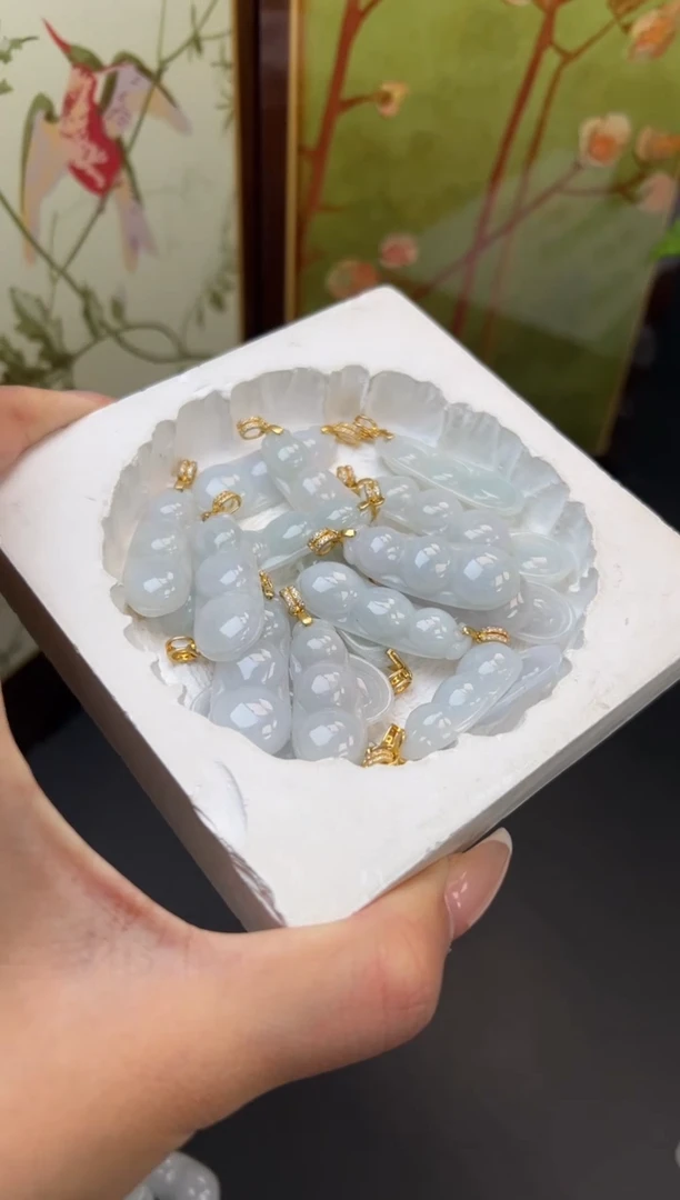 吊坠(不含链)银S925镶嵌翡翠W356-24091601B-多样性发一