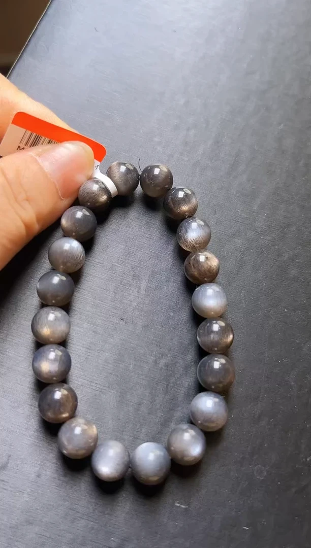 水晶手串未镶嵌黑金骨干手串10m+   M57361X