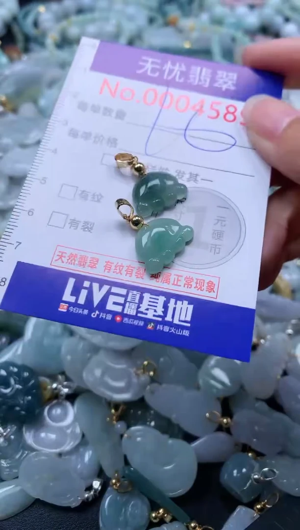 翡翠未镶嵌吊坠(不含链)4589
