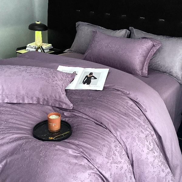 (索菲亚系列)升级加密全棉提花贡缎长绒棉四件套双人1.5米被套