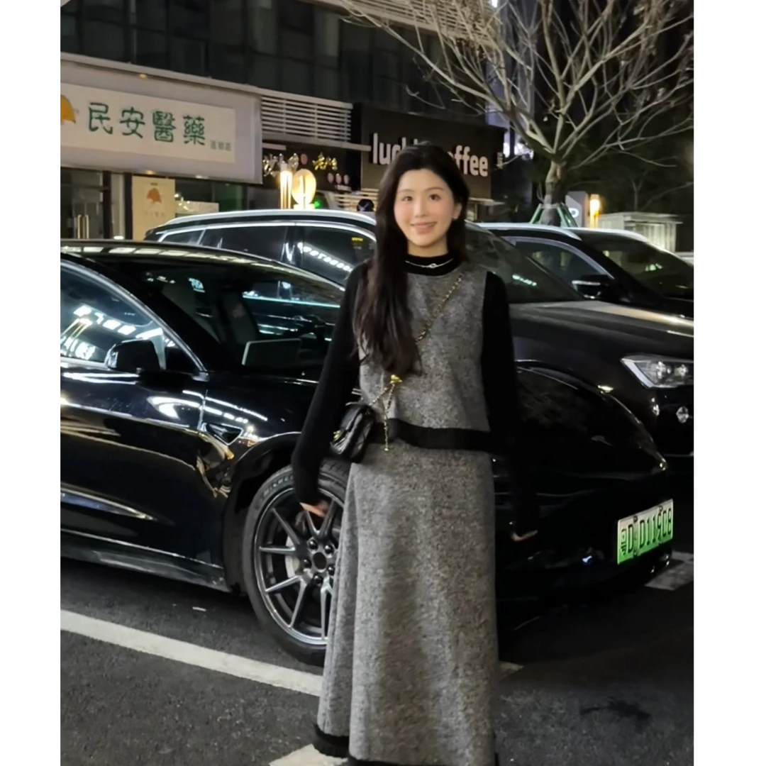 YPP！【典雅灰韵】2025年冬季韩系洋气时尚显瘦套装女士冬季套装