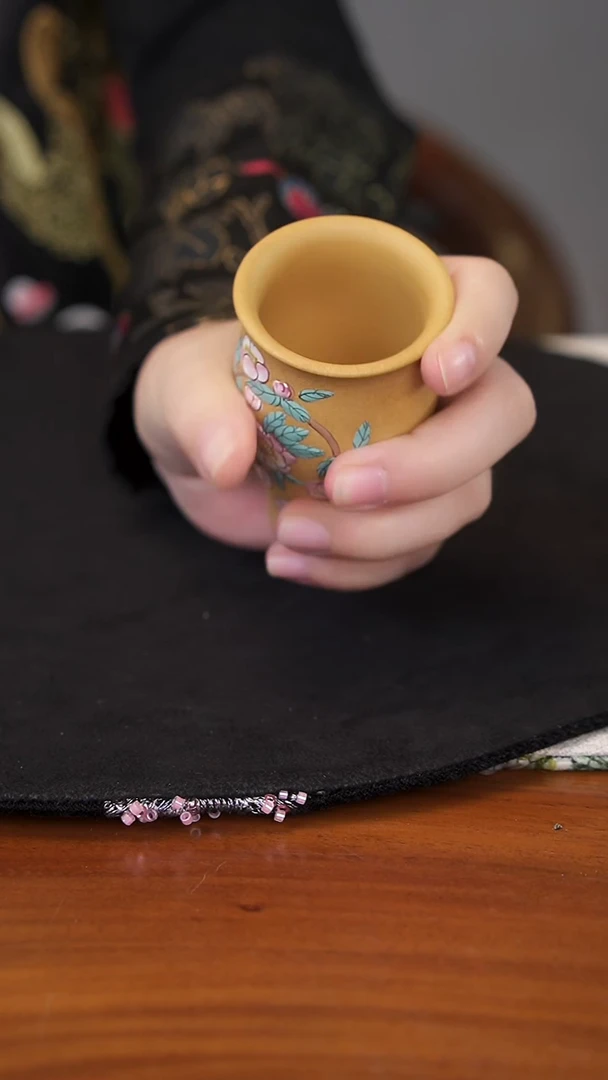 茶壶紫砂段泥珐琅杯