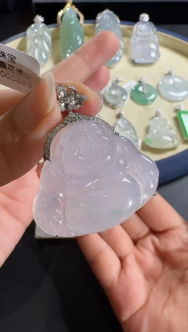 【闪购商品】翡翠颈饰18K金镶嵌【源头工厂】钻石镶嵌