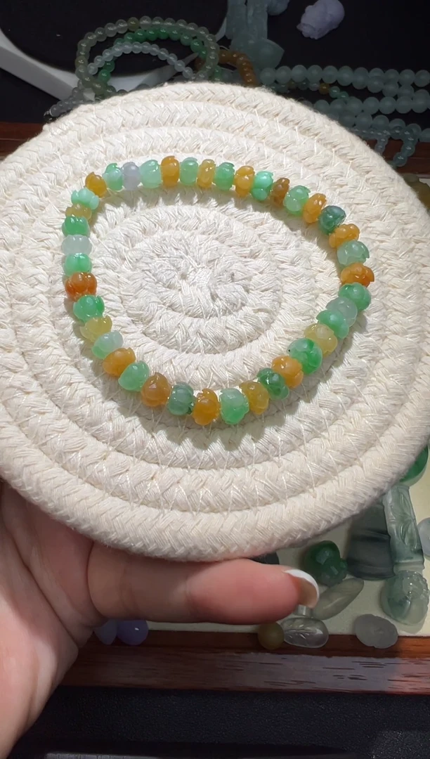 未镶嵌定制翡翠多宝莲花珠