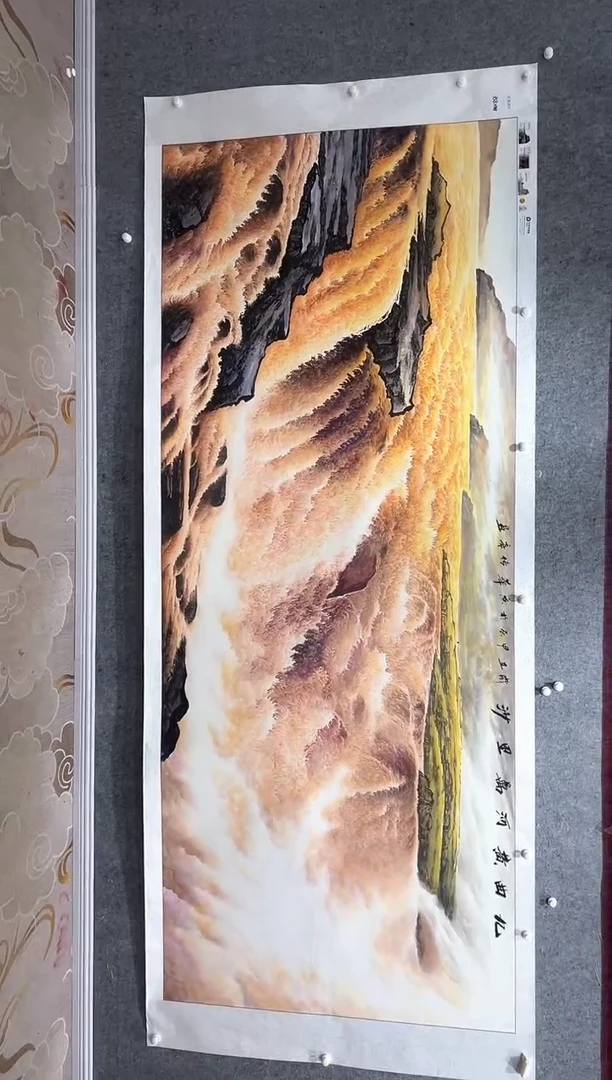 国画张传亭老师的红袍作品