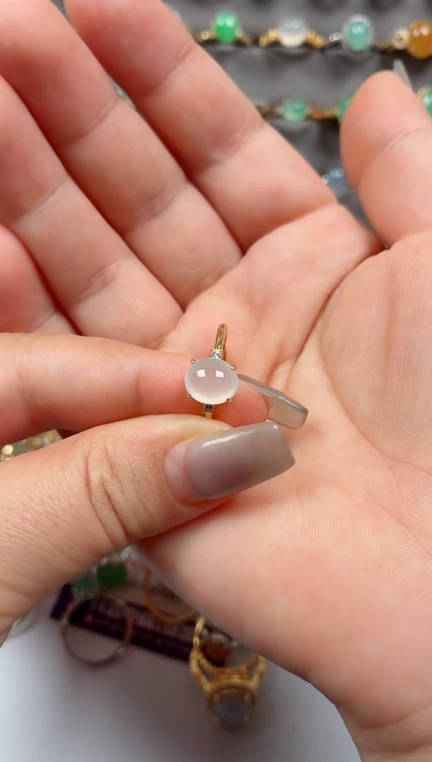 银S925镶嵌戒指翡翠.