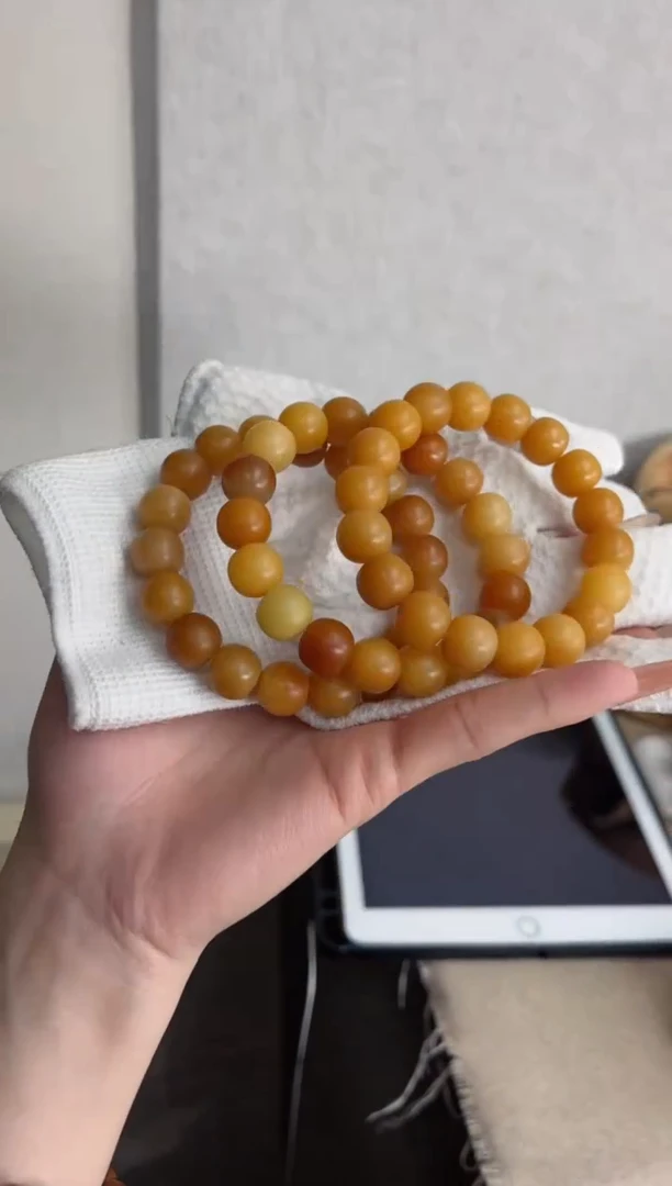 【闪购商品】菩提根/象牙果手串干磨苹果11*12mm三串V16