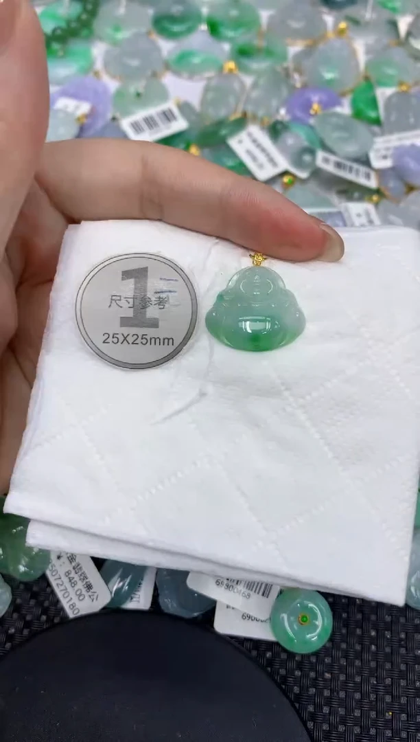 颈饰18K金镶嵌翡翠11111111