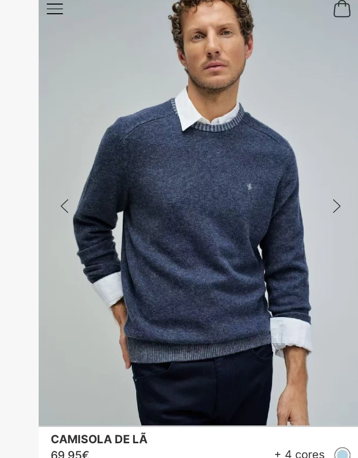 外贸牛货 环保与持续 65%羊毛 男士圆领牛仔水洗贴服针织毛衣