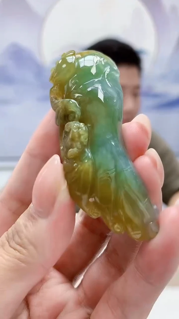 未镶嵌定制翡翠4917MM-毛货挂件24