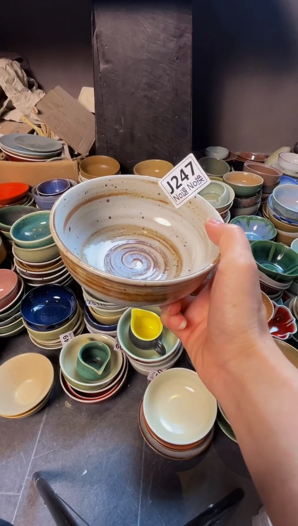 瓷片温****象j247白麻点米饭碗福利