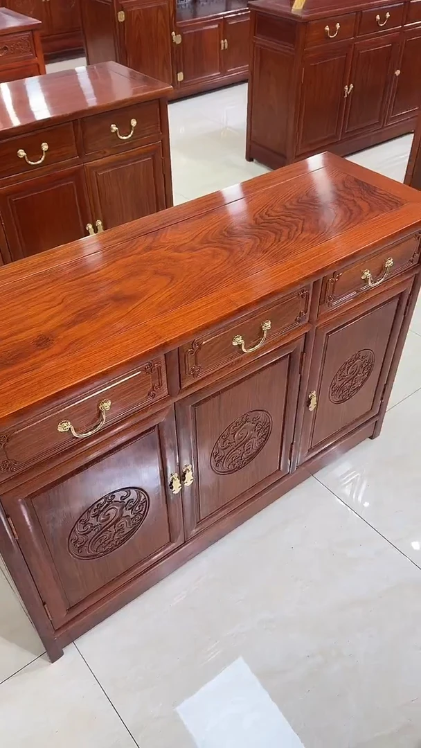 花梨木类柜类家具刺猬餐边柜118*40*80三门